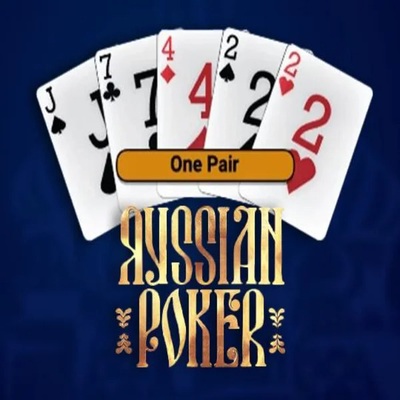 Russian Poker slot logo by OneTouch Games at Spinational Casino